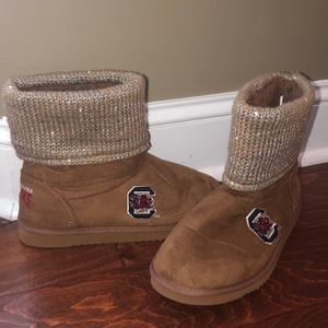 South Carolina Gamecock fuzzy shoes